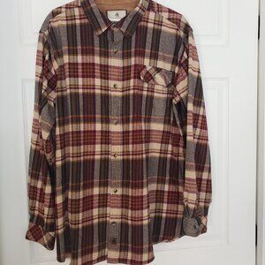 Legendary Whitetails Men's Original Buck Camp Flannel‎ Shirt Plaid Tall Size XLT